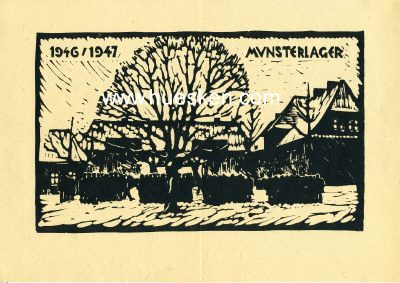 MUNSTERLAGER. Erinnerungsblatt '1946/1947'. Gedruckter...