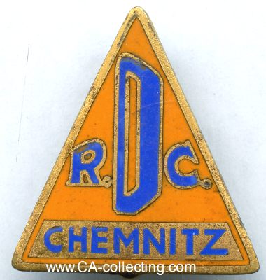 CHEMNITZ. Emailliertes Abzeichen um 1925 'R.C. Chemnitz'....