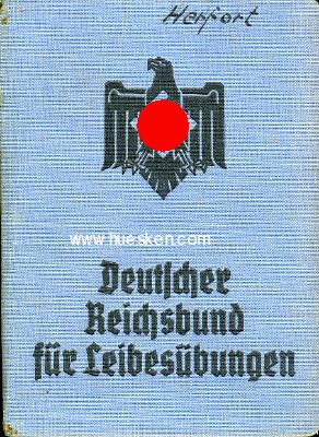 MITGLIEDSBUCH (AUSWEIS) des Deutschen Reichsbund für...