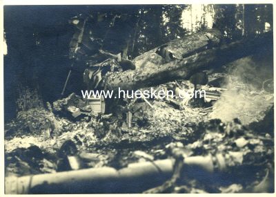 PHOTO 12x17cm: Aufnahme eines gesprengten Bunkers