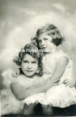 PHOTO-POSTKARTE um 1938: Prinzessinnen Elisabeth und...