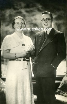 PHOTO-POSTKARTE um 1938 'Kronprinzessin Juliana mit Prinz...