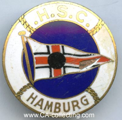 HAMBURGER SEGEL-CLUB (H.S.C.). Emailliertes Clubabzeichen...