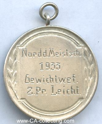 Foto 2 : SIEGERMEDAILLE der Norddeutschen Meisterschaften 1933....