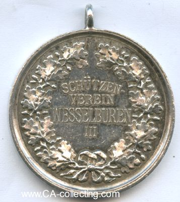 Photo 2 : SILBERNE SCHÜTZENMEDAILLE WESSELBUREN UM 1900 (von...