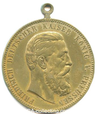 MEDAILLE 1888 auf den Tod Kaiser Friedrich III. Kopf...