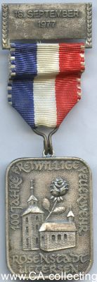 UETERSEN. Medaille 1977 des Landes-Feuerwehrverband...
