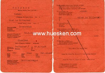 Photo 2 : LINZ. Alliierte Reise-Erlaubnis (Allied Travel Permit)...
