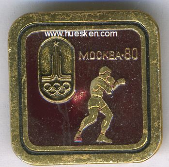 MOSKAU 1980. Besucherabzeichen Boxen