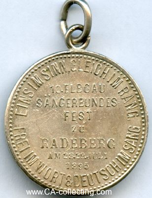 Photo 2 : RADEBERG. Medaille zum 10. Elbgau Sängerbundesfest...