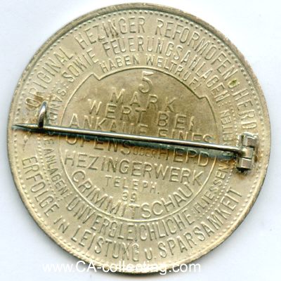 Foto 2 : CRIMMITSCHAU. Medaille des Hezingerwerk Crimmitschau....