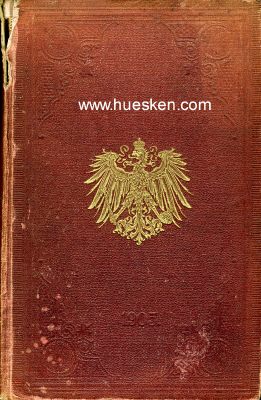 RANG- UND QUARTIER-LISTE 1905 der Königlich...