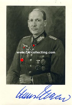 HECKER, Hans. Generalmajor des Heeres, Pionierführer...