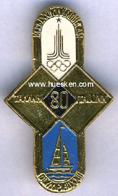 MOSKAU 1980. Besucherabzeichen Segeln