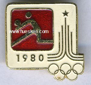 MOSKAU 1980. Besucherabzeichen Volleyball