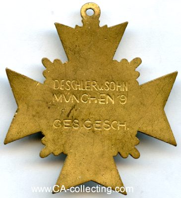 Photo 3 : BAYERISCHER KRIEGERBUND. Ehrenkreuz. Vergoldet und...