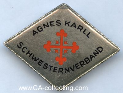 AGNES KARLL SCHWESTERNVERBAND. Silberne Brosche. 800...