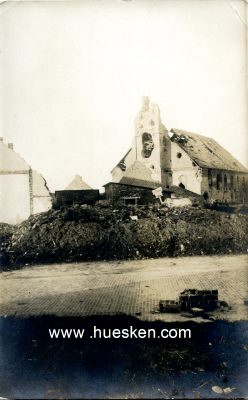 PHOTO 14x9cm: Zerstörte Kirche.