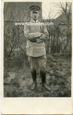 PHOTO 13x9cm: Kavallerieoffizier in feldgrauer Litewka.