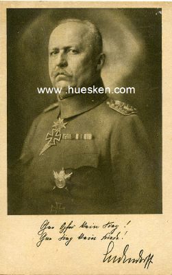 PHOTO-PORTRÄTPOSTKARTE Generalleutnant Ludendorff....