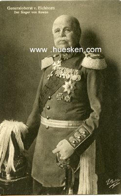 PHOTO-PORTRÄTPOSTKARTE Generaloberst von Eichhorn -...