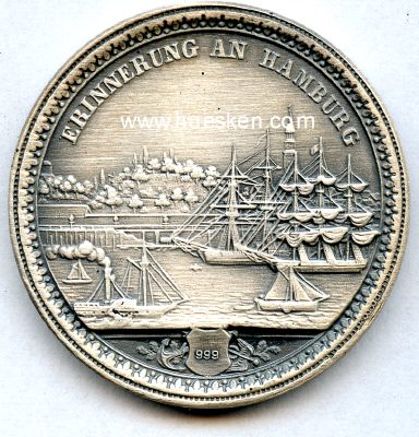 Photo 2 : HAMBURG. Silbermedaille 1993 'Erinnerung an Hamburg'....