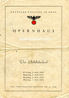 PROGRAMMBLATT des Deutschen Theater in Prag - Opernhaus -...