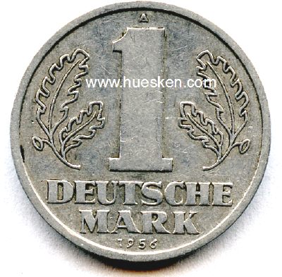 DEUTSCHE DEMOKRATISCHE REPUBLIK (DDR). 1 Mark 1956 A....