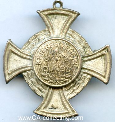 CLAUEN. Kreuz des Krieger-Verein Clauen. Metall...
