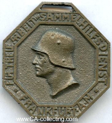 FRANKFURT/MAIN. Dank-Medaille um 1916. Kopf eines...