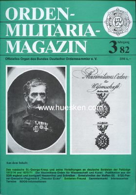 ORDEN-MILITARIA-MAGAZIN. Organ des Bundes Deutscher...