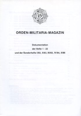 ORDEN-MILITARIA-MAGAZIN. Dokumentation...