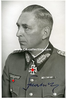 FOERTSCH, Friedrich. Generalleutnant des Heeres, Chef des...
