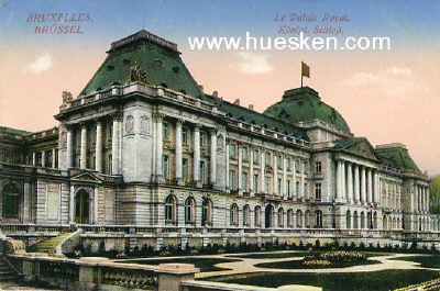 FARB-POSTKARTE BRUXELLES (BRÜSSEL) Le Palais Royal -...