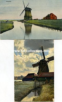 2 FARB-POSTKARTEN 'Voldendam' und 'Zaandam'. 1915 als...