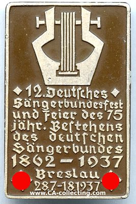 BRESLAU (WROCLAW). Abzeichen zum 12. Deutsches...