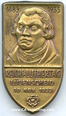 VERANSTALTUNGSABZEICHEN 'Reichs-Luthertag...