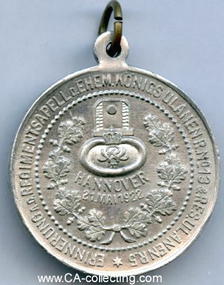 Photo 2 : HANNOVER. Medaille zur Erinnerung an den Regimentsappell...