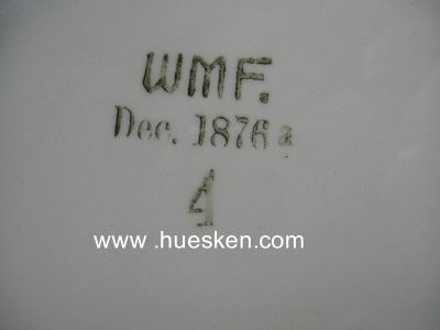 Foto 4 : WMF JUGENDSTIL-TABLETT. Runde Form mit Porzellaneinsatz...