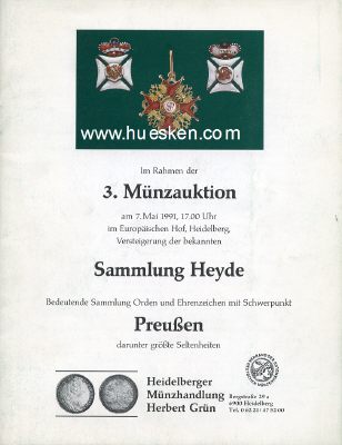 AUKTIONSKATALOG 'SAMMLUNG HEYDE'. Bedeutende Sammlung...