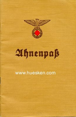 AHNENPASS. Zentralverlag der NSDAP Eher München. 48...