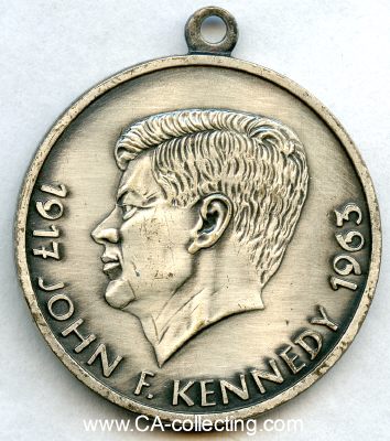 JOHN F. KENNEDY-ERINNERUNGSMEDAILLE 1963 Kopfporträt...