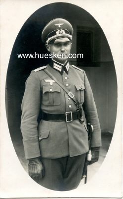 PORTRÄTPHOTO 14x9cm um 1937: Leutnant mit...