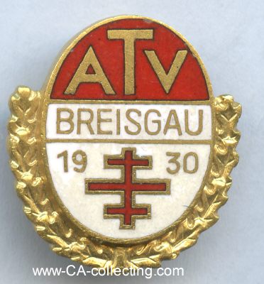 BREISGAU. Goldene Ehrennadel des ATV Breisgau 1930....