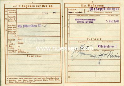 Photo 3 : WEHRPASS HEER ausgestellt Freiburg/Breisgau 1940 für...