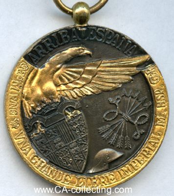 Foto 3 : MEDAILLE DE LA CAMPANA 1936-1939. Bronze brüniert,...