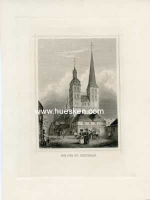 FRITZLAR. Lithographie 'Der Dom zu Fritzlar' um 1850....