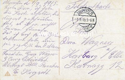 Photo 2 : FARB-POSTKARTE 'Vater ich rufe Dich!'. 1915 gelaufen.