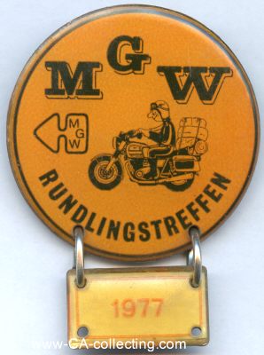 MGW Abzeichen zum MGW-Rundlingstreffen 1977. Kupfer...