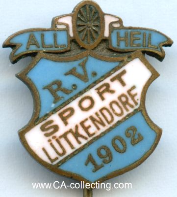 LÜTKENDORF. Abzeichen um 1910 des Radsportvereins...